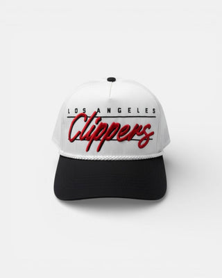 LA Clippers Script Rope Snapback Hat - Headwear - White - 60-000270