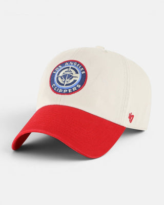 LA Clippers Two-Tone Clean Up Strapback Hat - Headwear - Beige - 60-000123