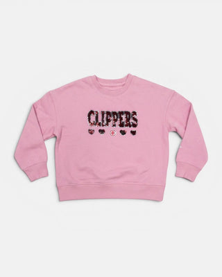 LA Clippers Youth Flip Sequin Crewneck - Apparel - XS(4/5) - 40-000104-XS(4/5)