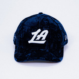 LA Navy Velvet Script Hat - Headwear - Navy - 60-000233