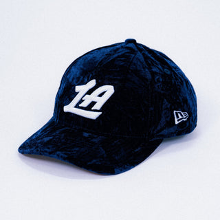 LA Navy Velvet Script Hat - Headwear - Navy - 60-000233
