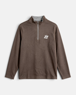 LA Quarter Zip Sweatshirt - Apparel - Brown - 20-000485-S