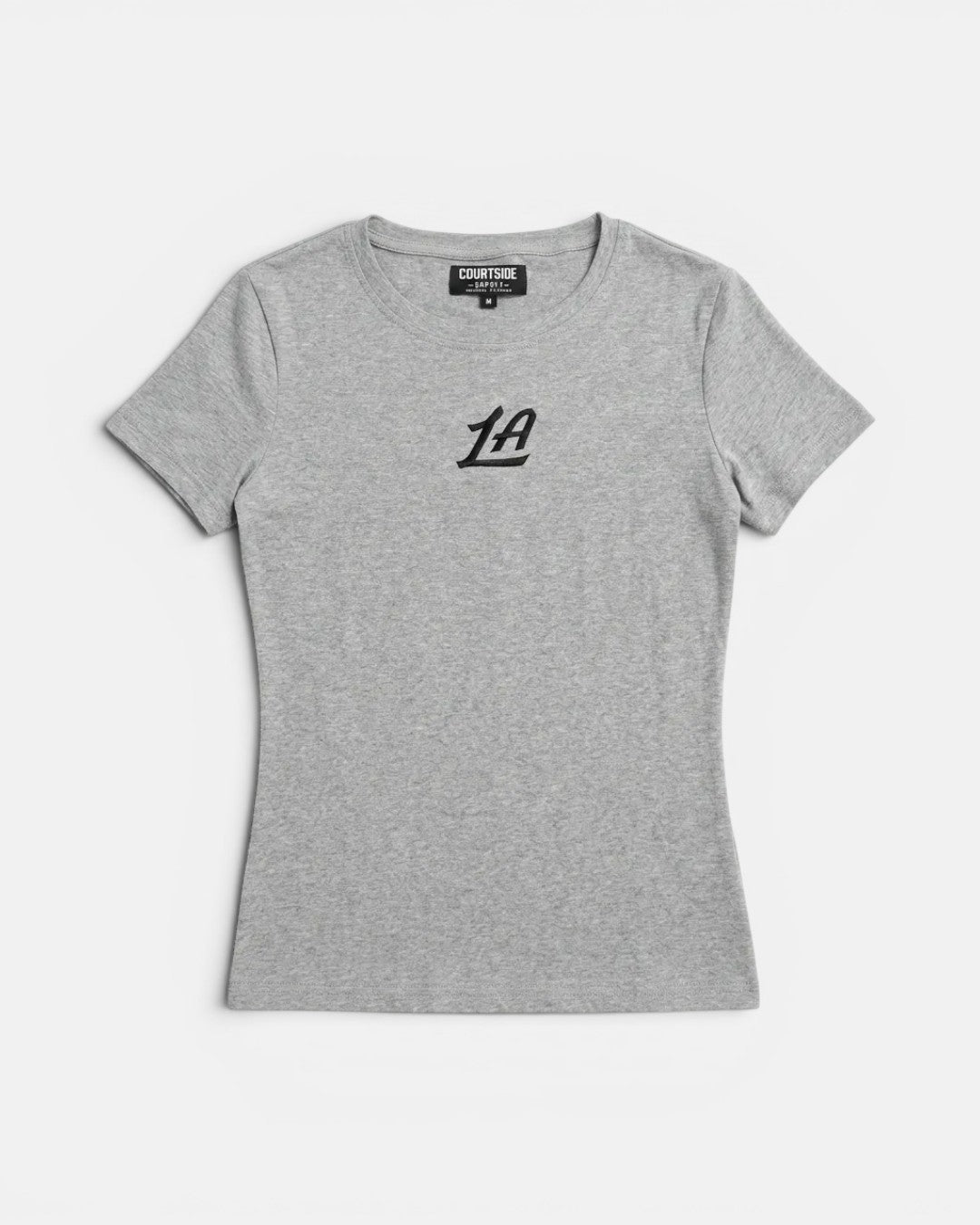 LA Rib Fitted Tee - Apparel - Gray - 30-000130-XS