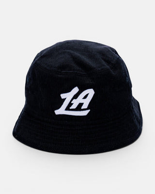 LA Script Corduroy Bucket Hat - Headwear - Black - 60-000238-S/M