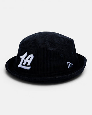 LA Script Corduroy Bucket Hat - Headwear - Black - 60-000238-S/M