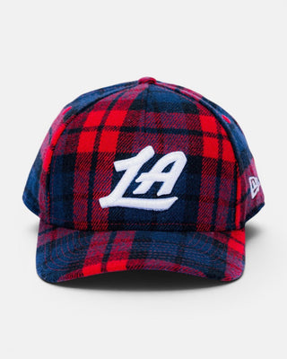 LA Script Plaid Adjustable Hat - Headwear - Red - 60-000230