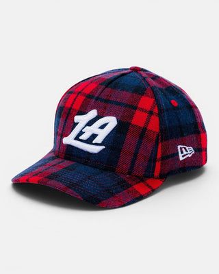 LA Script Plaid Adjustable Hat - Headwear - Red - 60-000230