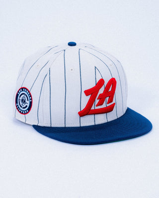 Los Angeles Clippers 950 Pinstripe “LA” Two - Tone Snapback - Headwear - White - 60-000237