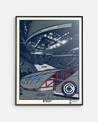 Los Angeles Clippers "Intuit Dome" Framed Serigraph Print - Accessories - 72-000139