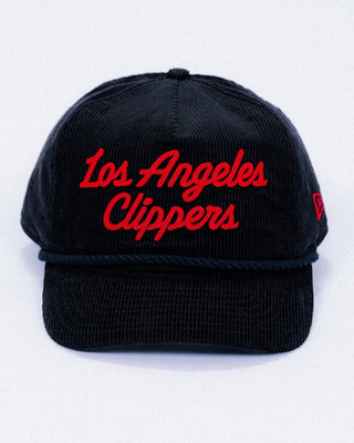 Los Angeles Clippers Script Corduroy Rope Hat - Headwear - Black - 60-000213