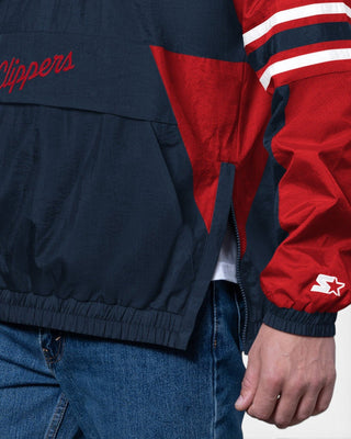 Los Angeles Clippers Starter Quarter-Zip Pullover Jacket - Apparel - Navy - 20-000194-S