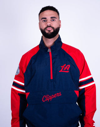 Los Angeles Clippers Starter Quarter - Zip Pullover Jacket - Apparel - Navy - 20-000194-S