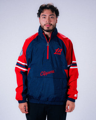 Los Angeles Clippers Starter Quarter - Zip Pullover Jacket - Apparel - Navy - 20-000194-S