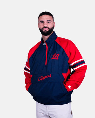 Los Angeles Clippers Starter Quarter - Zip Pullover Jacket - Apparel - Navy - 20-000194-S
