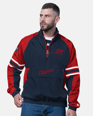 Los Angeles Clippers Starter Quarter - Zip Pullover Jacket - Apparel - Navy - 20-000194-S
