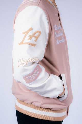 Los Angeles Clippers Vintage Varsity Jacket - Apparel - Cream - 20-000198-S