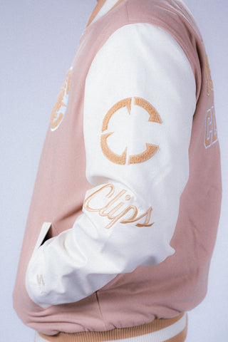 Los Angeles Clippers Vintage Varsity Jacket - Apparel - Cream - 20-000198-S