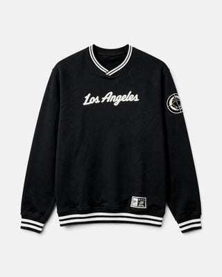 Los Angeles Rib Trim Crewneck - Apparel - Black - 20-000551-S