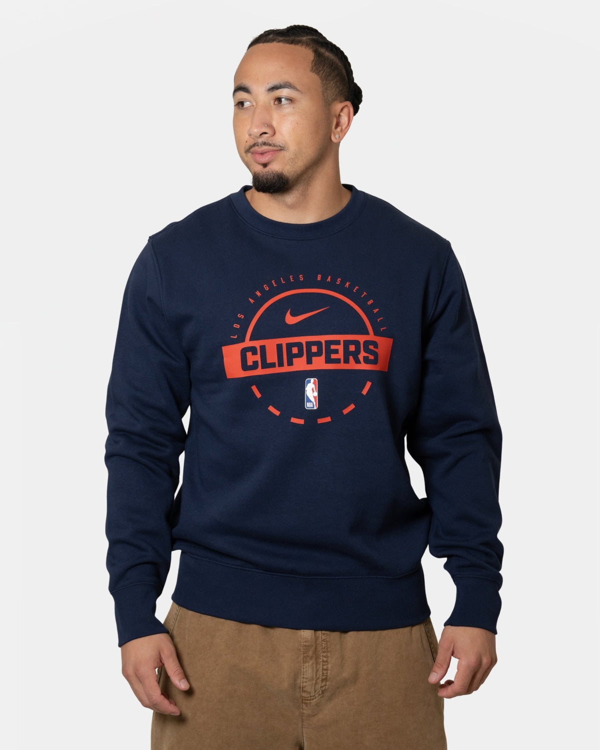Men's Nike Navy Crew Sweatshirt - Apparel - Navy - 20-000288-S