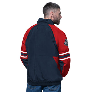Navy Clippers Half - Zip Pullover Windbreaker - Apparel - Navy/Red - 20-000194-S