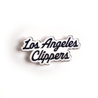 Navy Clippers Stacked Script Logo Pin - LA CLIPPERS TEAM STOREPSG72 - 000031