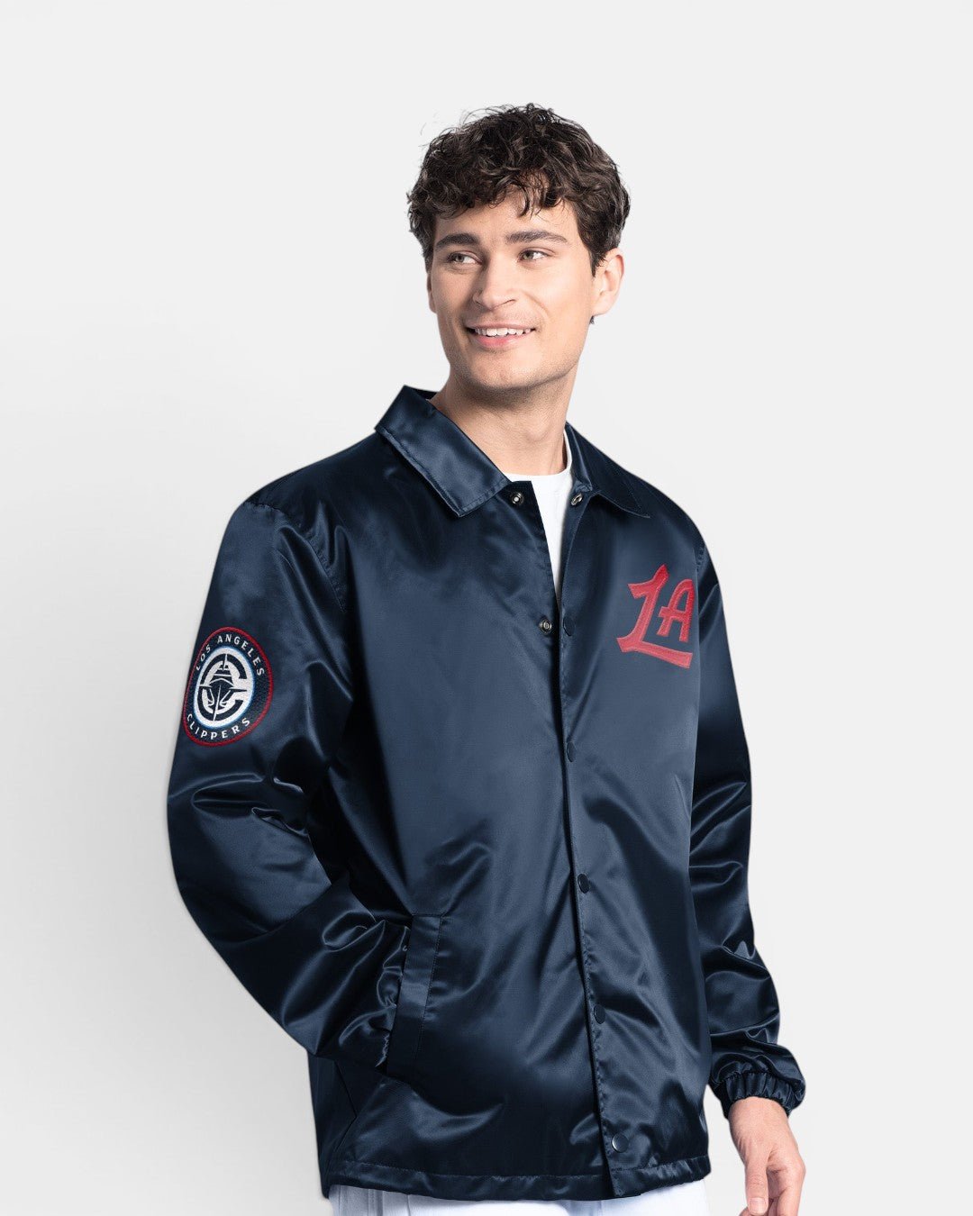 Navy LA Clippers Coaches Jacket - Apparel - Navy - 20-000130-S