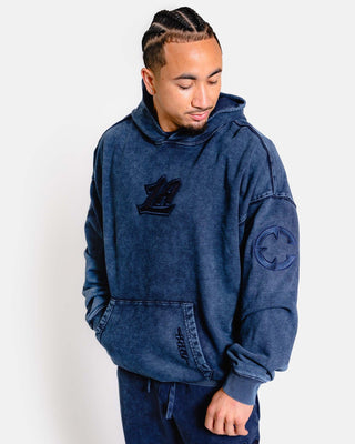 Navy LA Enzyme Washed Crewneck Sweatshirt - Apparel - Navy - 20 - 000207 - S