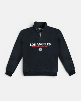 Navy Los Angeles Clippers 1/4 Zip Sweatshirt - Hoodies - Navy - 20-000154-S