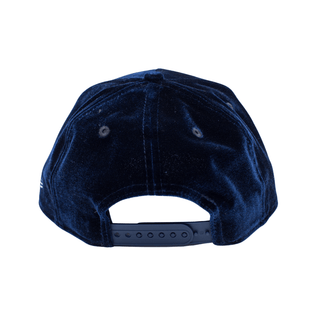 Navy Velvet Suede Clips Snapback Hat - Headwear - Navy - 60 - 000090