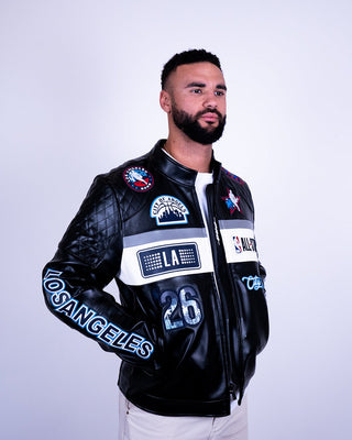 NBA All - Star 2026 Los Angeles Leather Moto Jacket - Apparel - Black - 20-000354-S