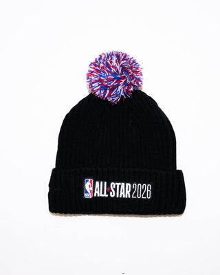 NBA All - Star 2026 Los Angeles Pom Knit Beanie - Headwear - Black - 60-000255