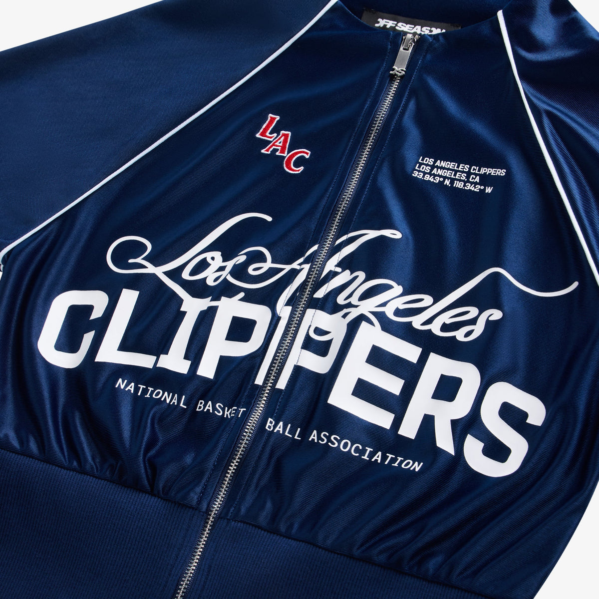 Off Season Los Angeles Clippers Women's Cropped Corset Track Jacket - Apparel - Navy - 30-000148-XXS