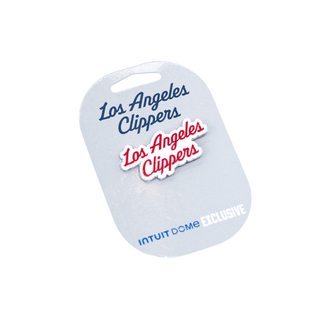 Red Clippers Stacked Script Logo Pin - LA CLIPPERS TEAM STOREPSG72 - 000032