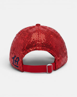 Red Sequin LA Clean Up Strapback Hat - Headwear - Red - 61-000012