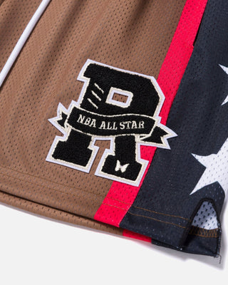 Ryoko Rain x NBA All - Star “Star Panel” Mesh Shorts - Brown - 21-000050-S