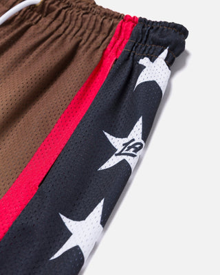 Ryoko Rain x NBA All - Star “Star Panel” Mesh Shorts - Brown - 21-000050-S