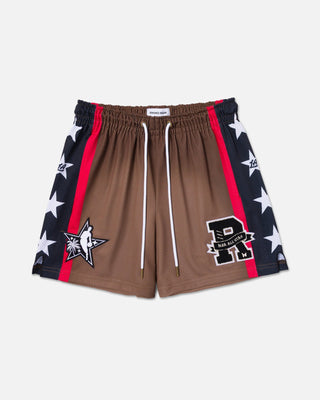 Ryoko Rain x NBA All - Star “Star Panel” Mesh Shorts - Brown - 21-000050-S