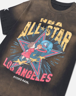 Ryoko Rain x NBA All - Star Vintage Star Tee - Black - 20-000403-S
