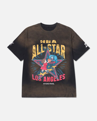 Ryoko Rain x NBA All - Star Vintage Star Tee - Black - 20-000403-S