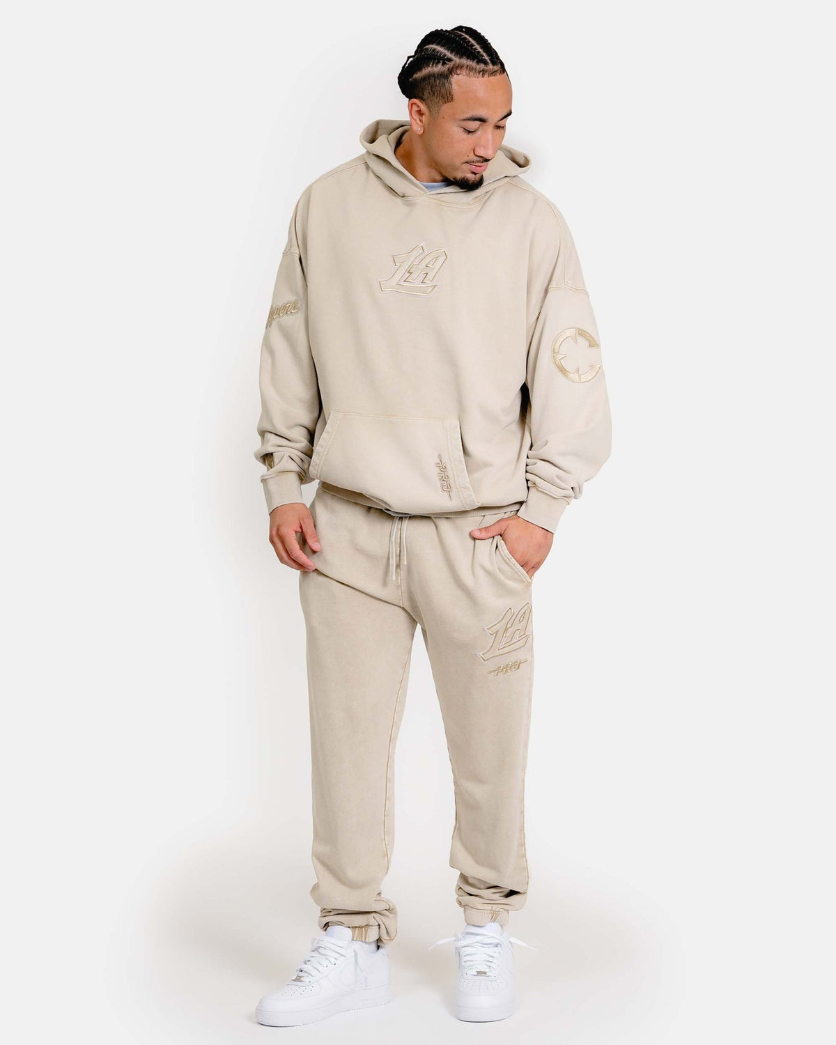 Sandstone LA Enzyme Wash Hoodie - Apparel - Sandstone - 20-000214-S