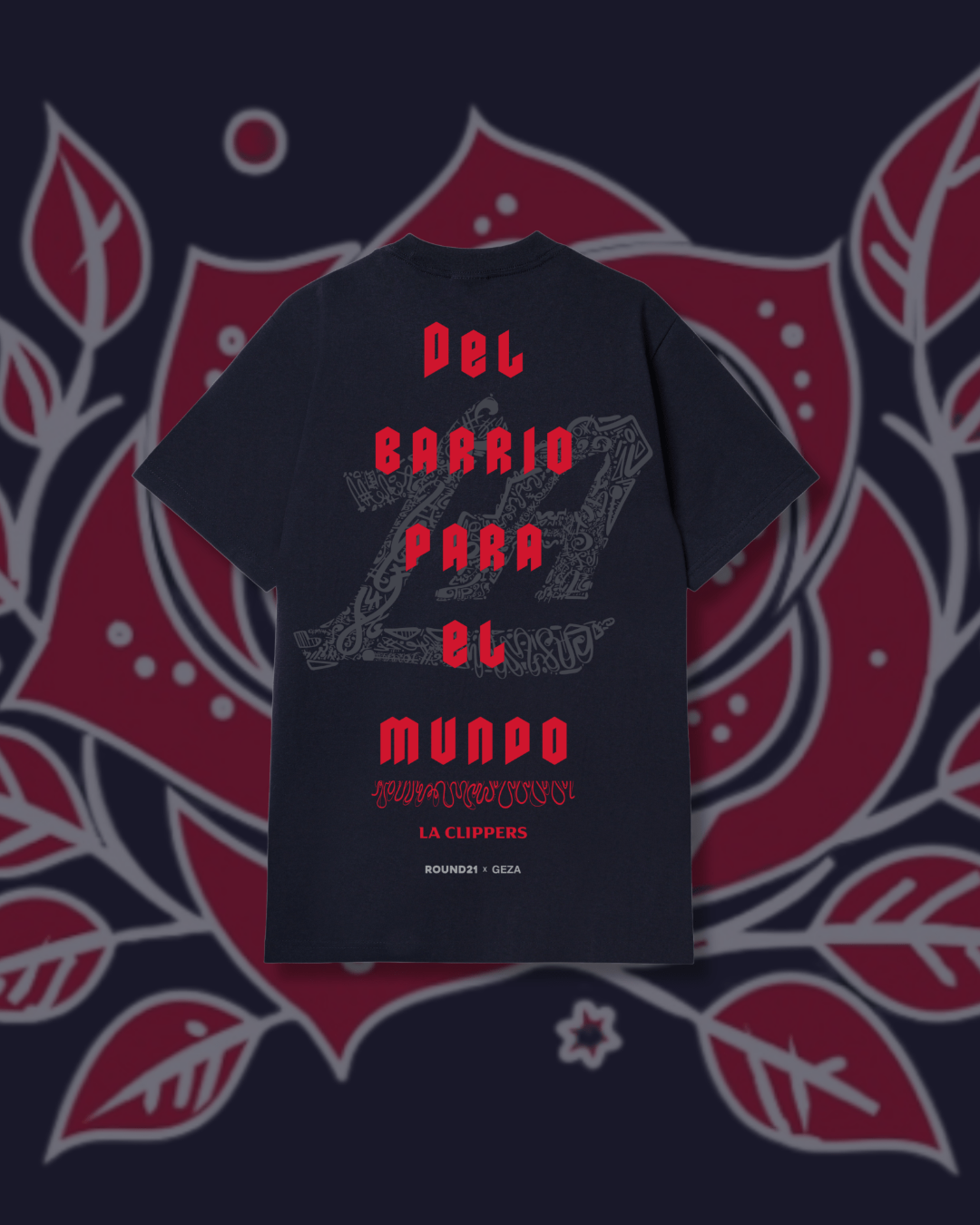 Somos Clippers "Del Barrio Para El Mundo" Tee - Apparel - Black - 20-000576-S