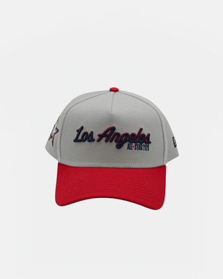 Two Tone All - Star 2026 Script 940 A - frame Snapback - Headwear - Red/Gray - 60-000209