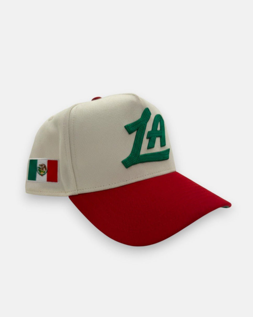 Two - Tone Clippers LA Mexico Heritage Snapback Hat - Headwear - Cream - 