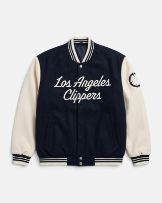 Two-Tone Wool Varsity Jacket - Apparel - Navy - 20-000156-S
