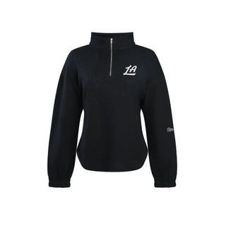 Women’s Black Quarter - Zip Long Sleeve Top - Apparel - Black - 30 - 000098 - XS