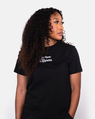 Women's Courtside Supply Stack Script Classic Fit Tee - Apparel - Black - 30-000143-XS