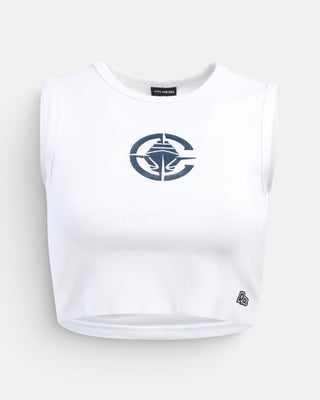 Women’s Cut Off Tank - White - 30-000031-S