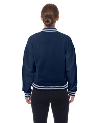 Women's Fleece Varsity Jacket - Apparel - Navy - 30-000086-XS