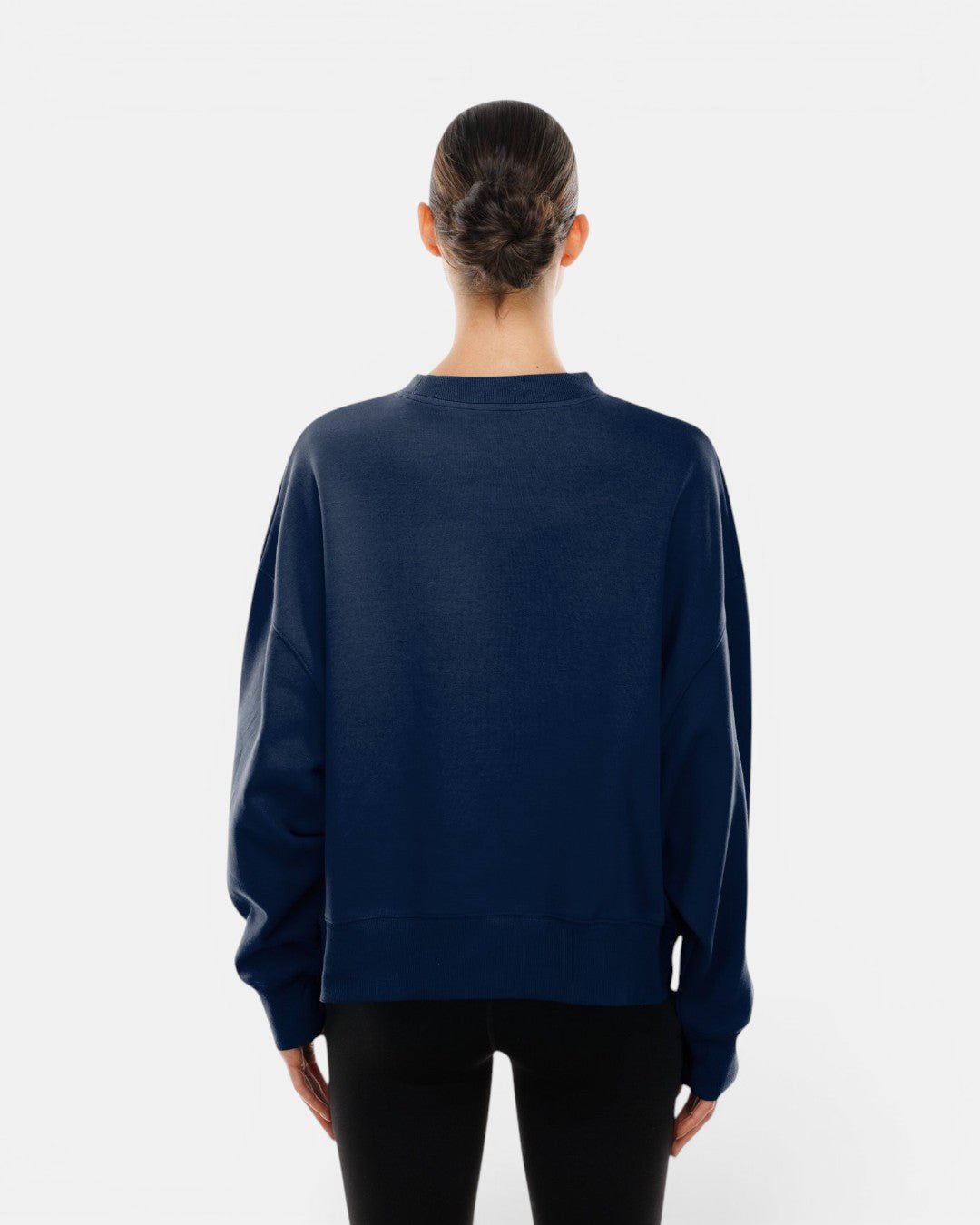 Women's Graphic Boxy Crew Sweatshirt - Apparel - Navy - 30-000087-XS
