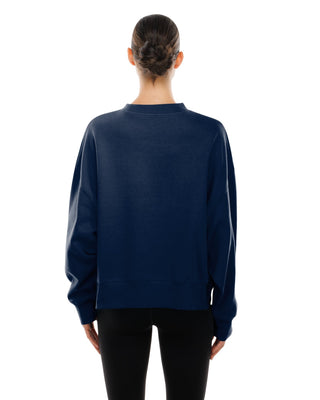Women's Graphic Boxy Crew Sweatshirt - Apparel - Navy - 30-000087-XS